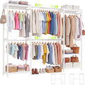 Bamboo Closet System, 71"-91" Expandable Clothing Rack