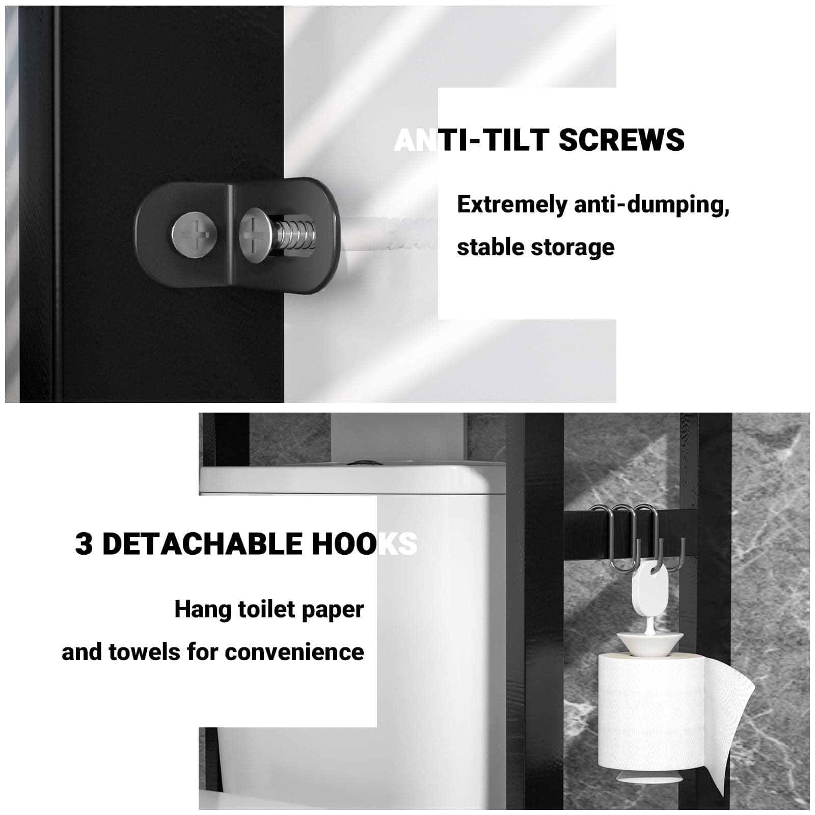 3-Tier Over The Toilet Storage, Bamboo Over Toilet Bathroom Organizer Rack