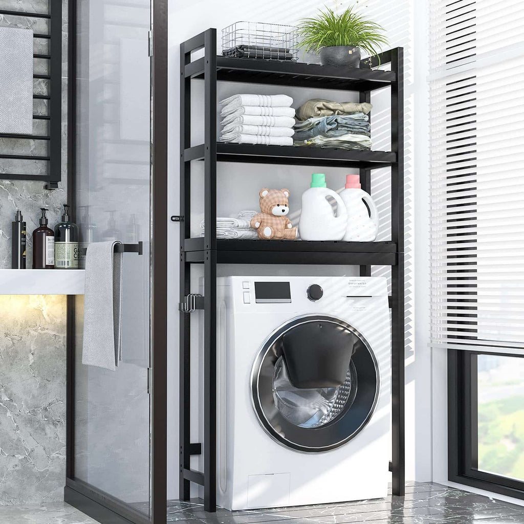 3-Tier Over The Toilet Storage, Bamboo Over Toilet Bathroom Organizer Rack