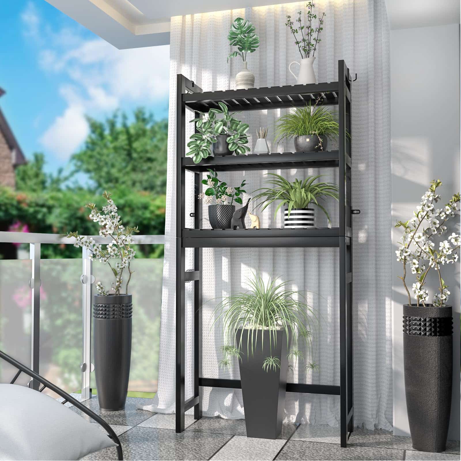 3-Tier Over The Toilet Storage, Bamboo Over Toilet Bathroom Organizer Rack