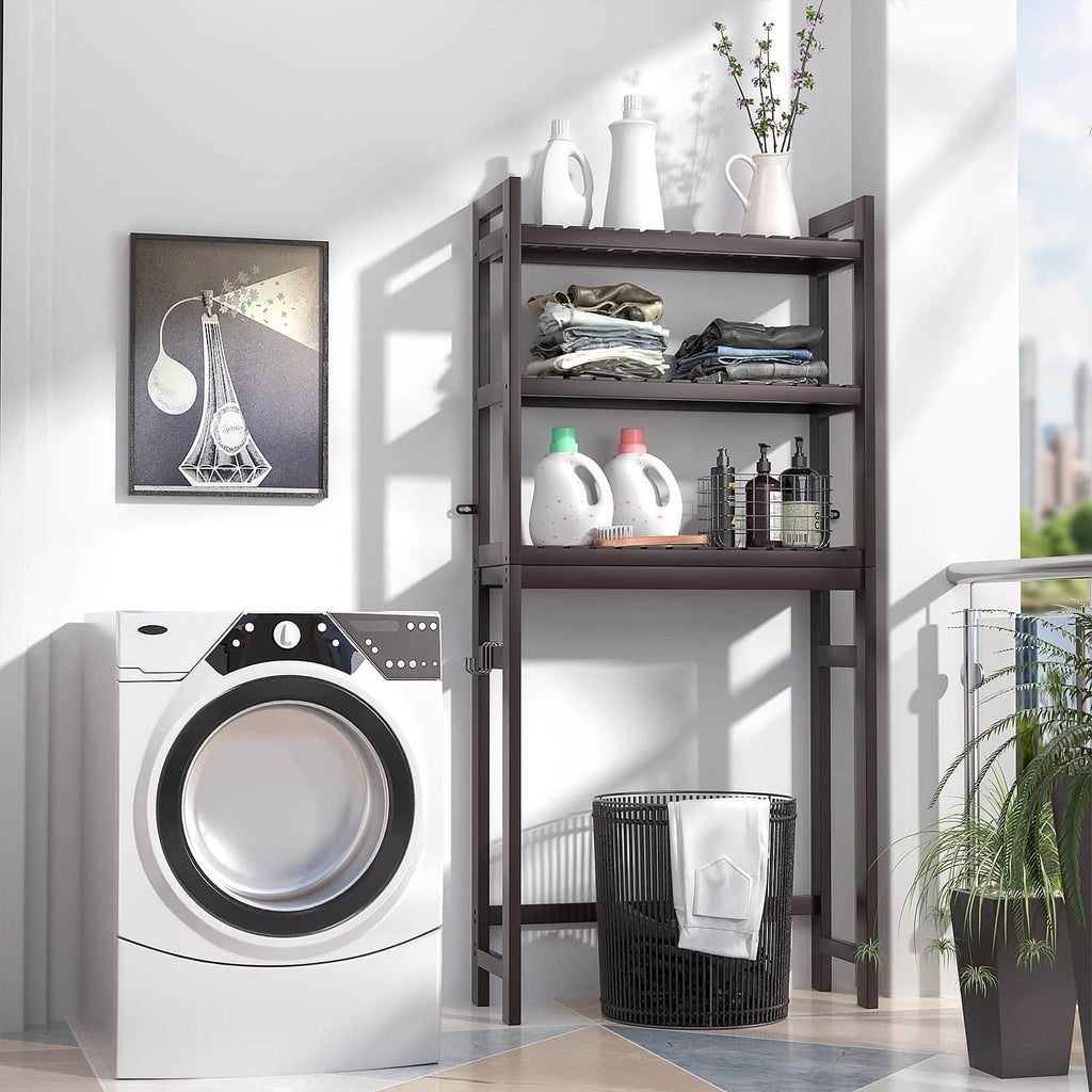3-Tier Over The Toilet Storage, Bamboo Over Toilet Bathroom Organizer Rack