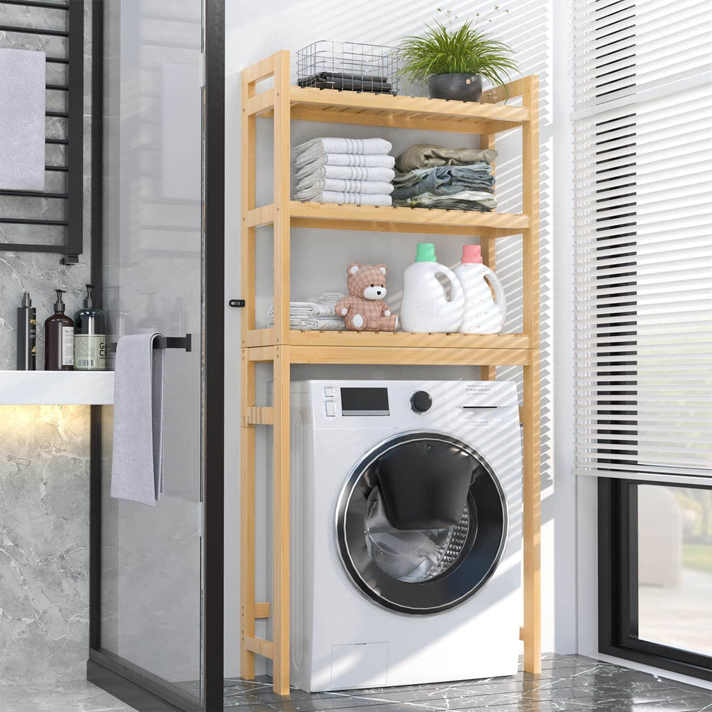3-Tier Over The Toilet Storage, Bamboo Over Toilet Bathroom Organizer Rack