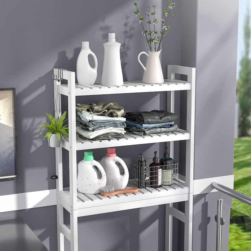3-Tier Over The Toilet Storage, Bamboo Over Toilet Bathroom Organizer Rack