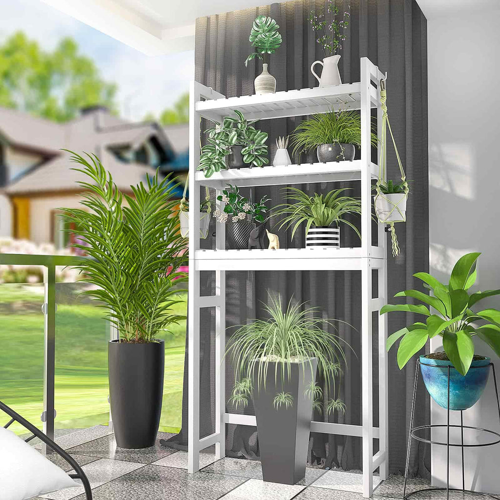 3-Tier Over The Toilet Storage, Bamboo Over Toilet Bathroom Organizer Rack